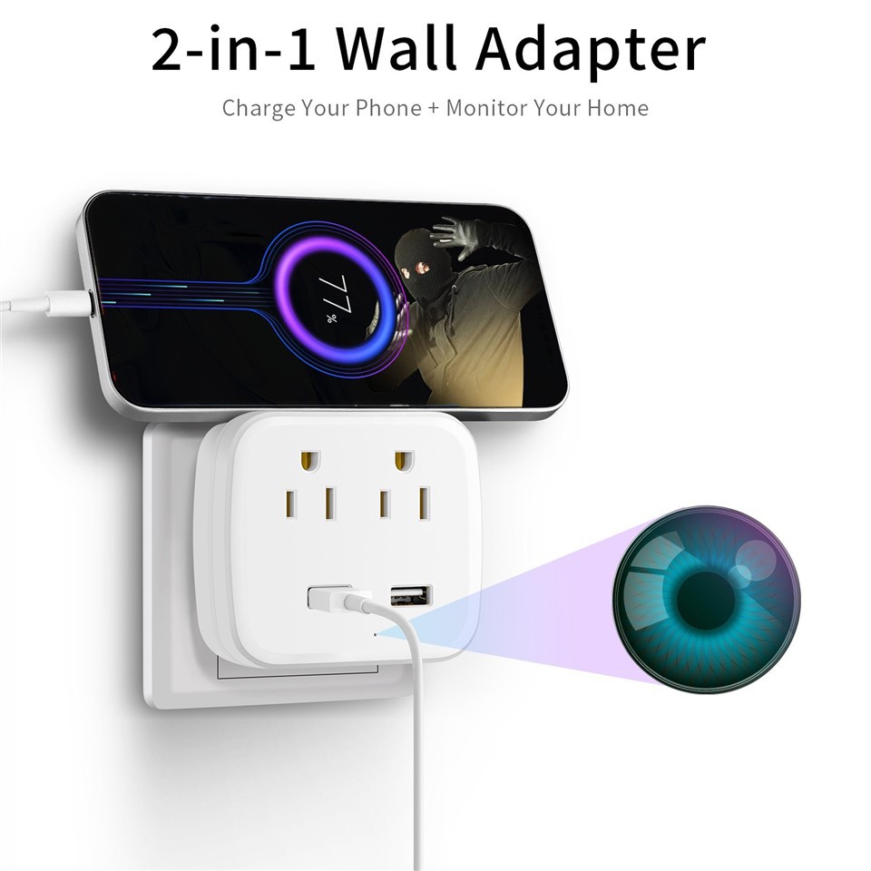 4K USB Wall Outlet Hidden Camera – Dual Function Security & Charging Solution suppliers