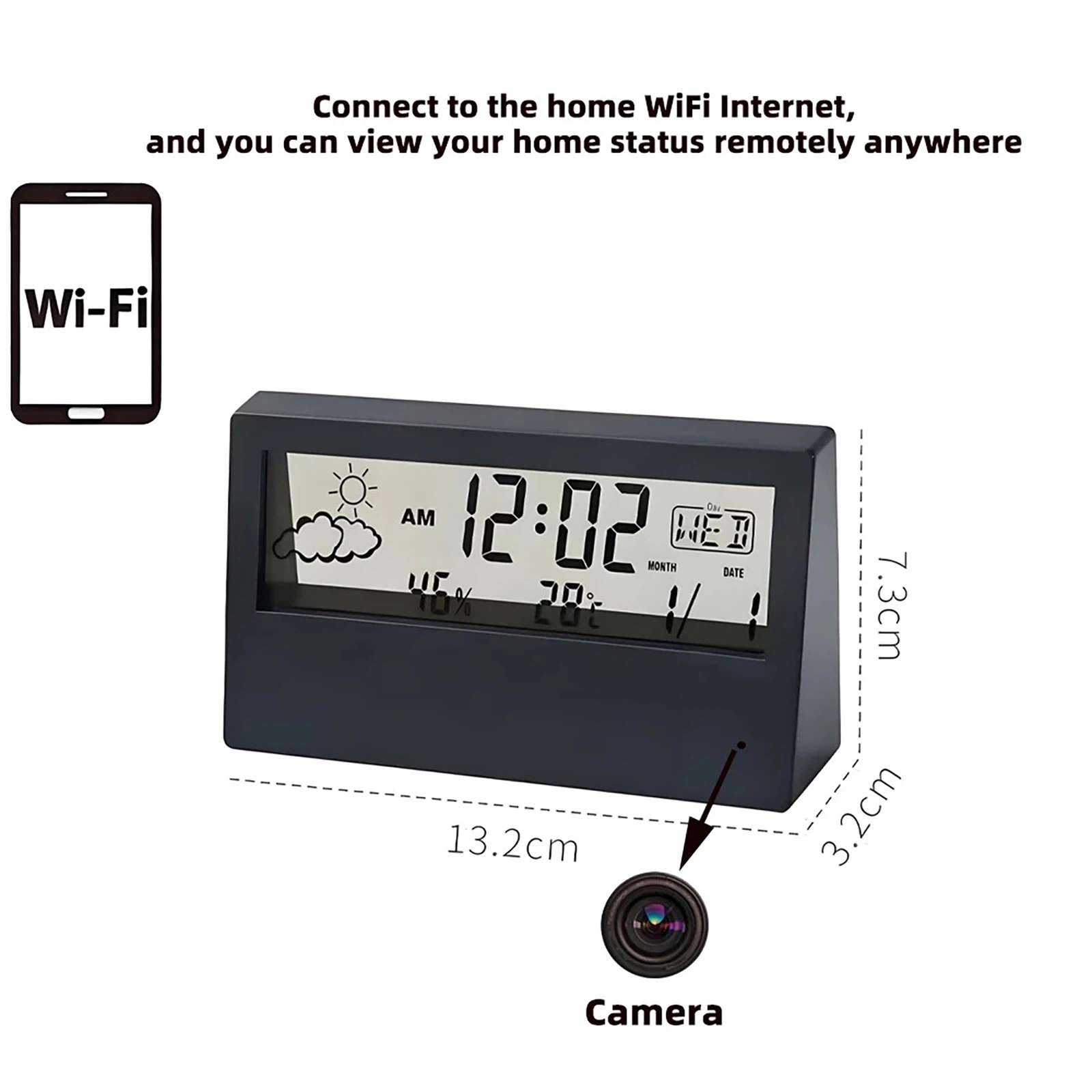 alarm clock WIFI camera 2 alarm clock WIFI camera 2