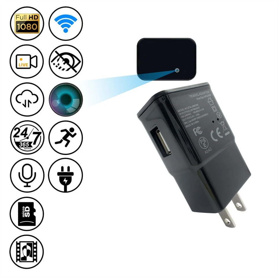 S6 Hidden Travel-Adapter Spy Camera